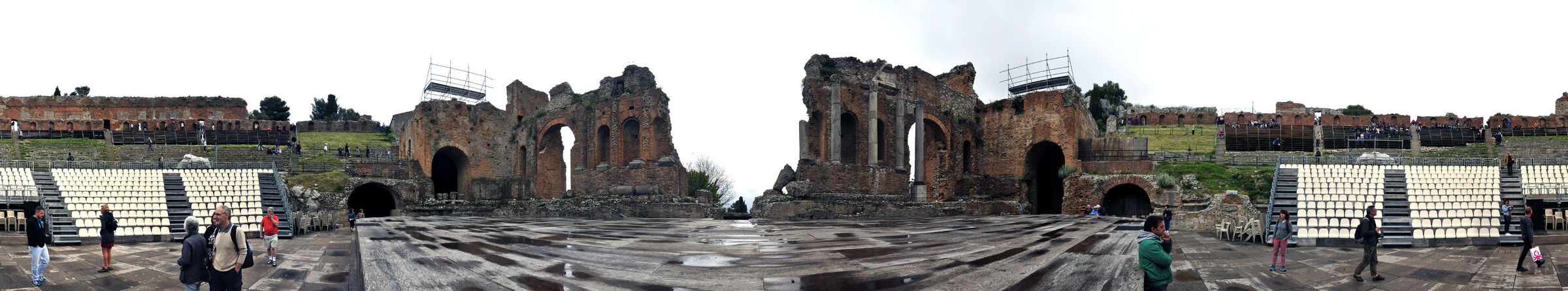 amphittheater - 360° panorama - vor der bühne - taormina 2015
