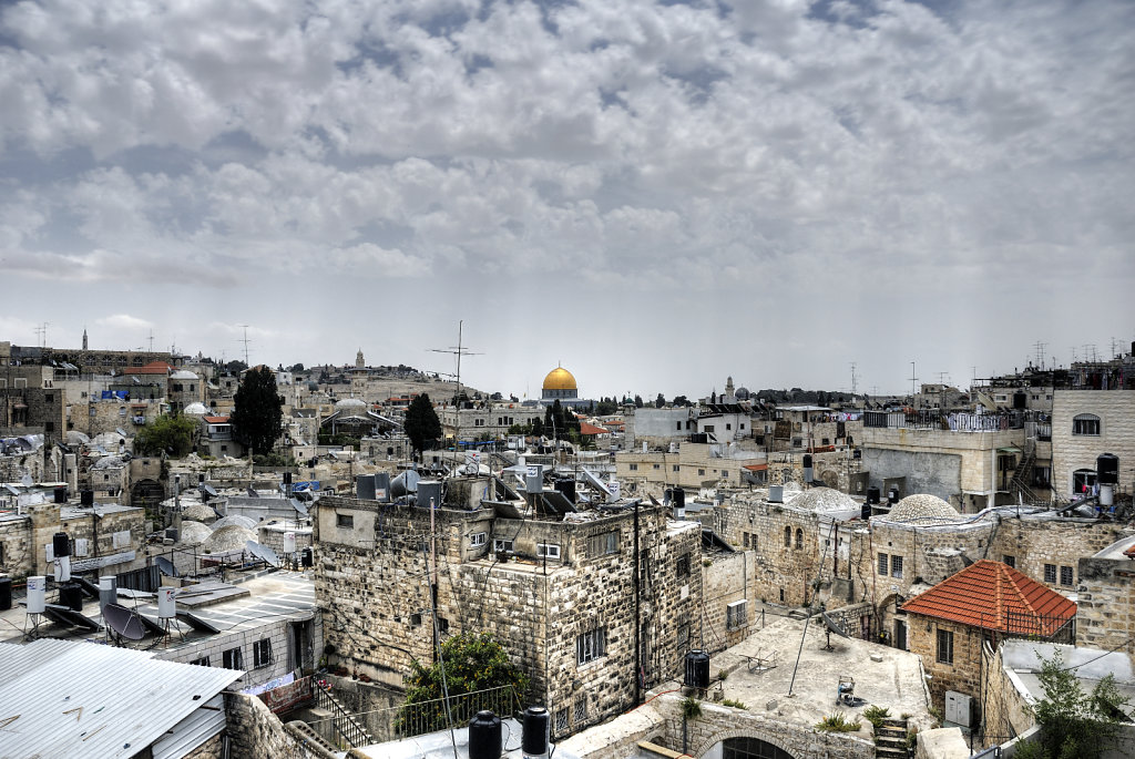 israel – jerusalem - der blick von der mauer – über den dä