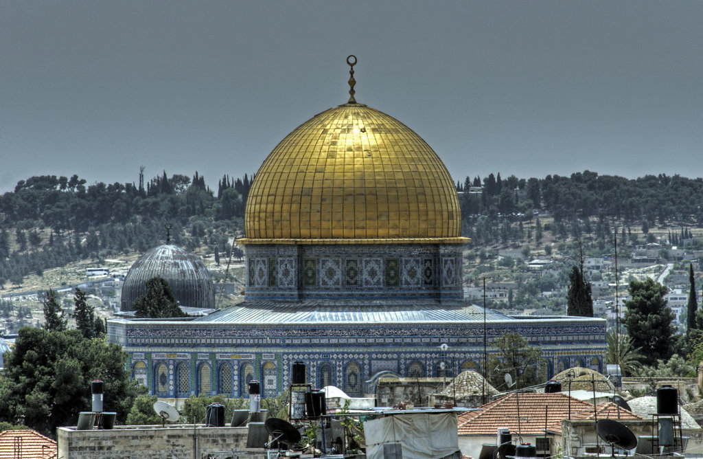 israel – jerusalem - der blick von der mauer - der felsendom
