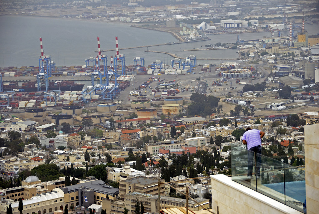 israel – haifa - blick auf den hafen