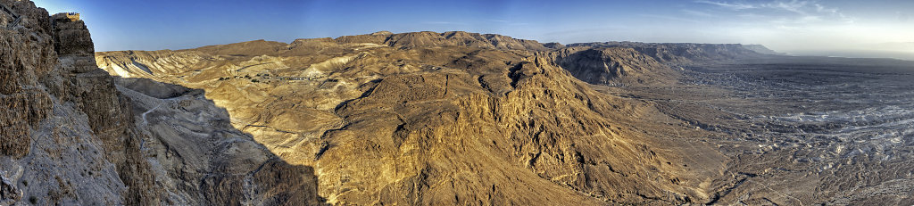 israel- totes meer - masada  -teilpanorama nordwest