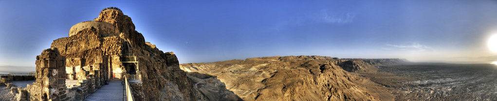 israel- totes meer - masada - teilpanorama palast des herodes