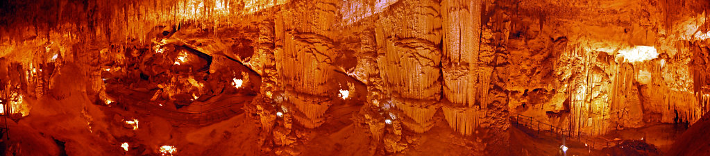 grotta di nettuno - im innern - großes teilpanorama