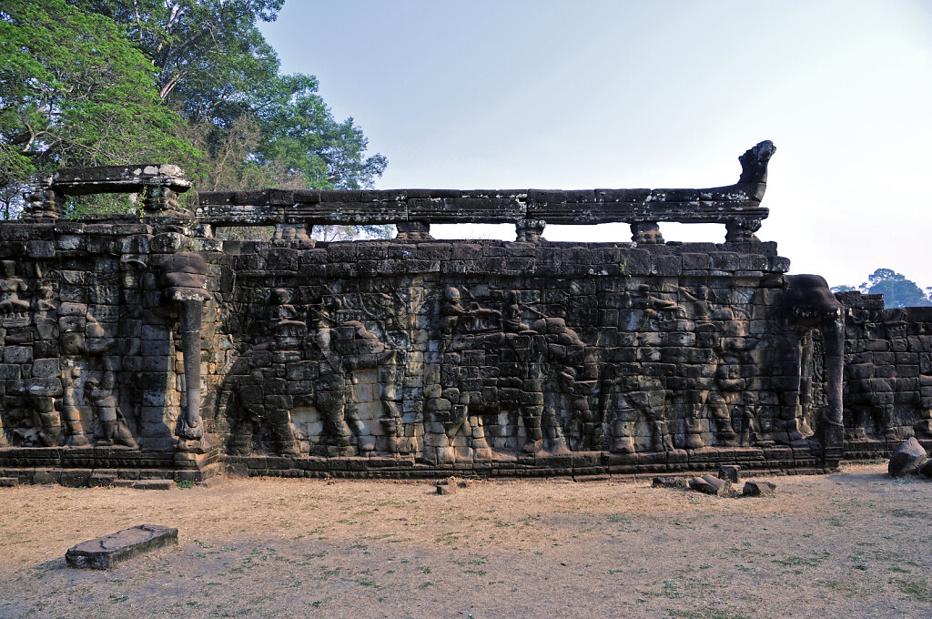 kambodscha - tempel von anghor - angkor thom - terrasse der elef