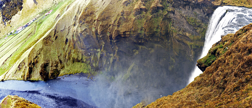 island – skogafoss – teilpanorama 3